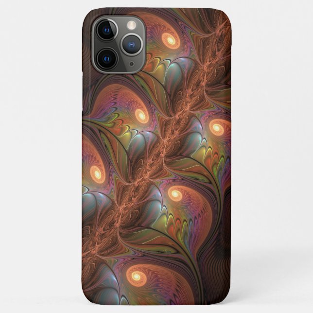 Farbiges fluoreszierendes Abstraktes trippy-Brown- Case-Mate iPhone Hülle (Rückseite)