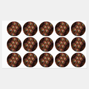 Farbiges fluoreszierendes Abstraktes trippy-Brown- Etiketten