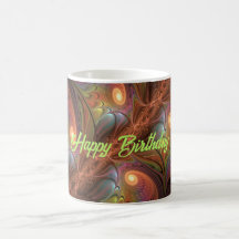 Farbiges fluoreszierendes Abstraktes trippy-Brown-