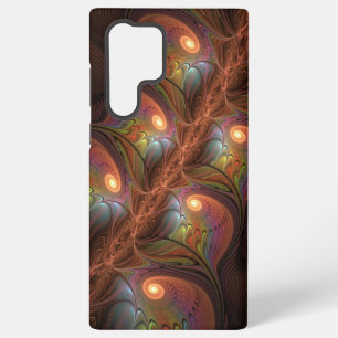Farbiges fluoreszierendes Abstraktes trippy-Brown- Samsung Galaxy Hülle