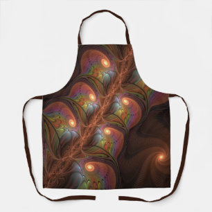 Farbiges fluoreszierendes Abstraktes trippy-Brown- Schürze