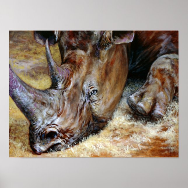 Farbiges Foto aus Rhinozeros Poster (Vorne)