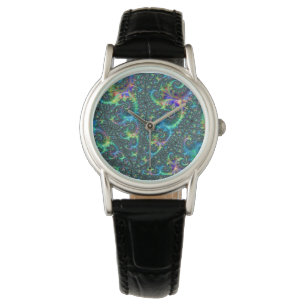 Farbiges Fraktal Armbanduhr