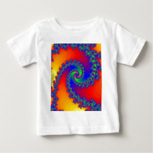 Farbiges Fraktal Spiral: Baby T-shirt