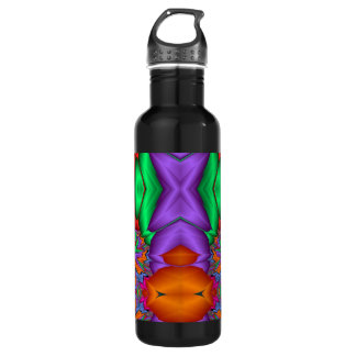 Farbiges Fraktal Trinkflasche