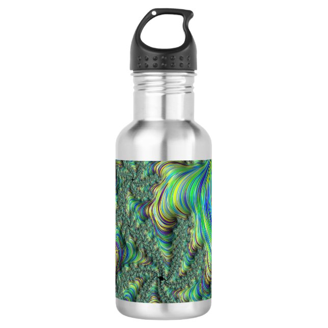 Farbiges Fraktal Trinkflasche (Vorderseite)