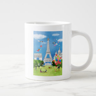 Farbiges Frankreich Jumbo-Tasse