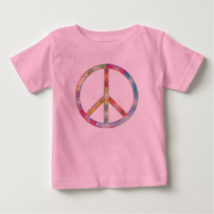 Farbiges Friedenszeichen Baby T-shirt