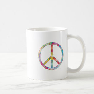 Farbiges Friedenszeichen Kaffeetasse