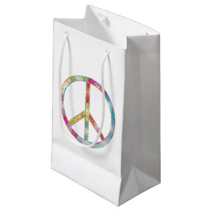 Farbiges Friedenszeichen Kleine Geschenktüte