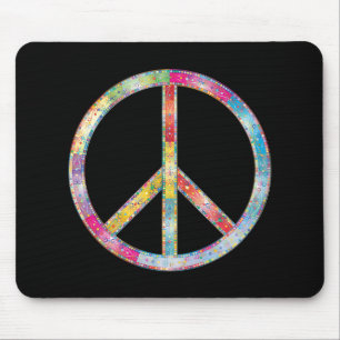 Farbiges Friedenszeichen Mousepad