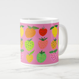 Farbiges Fruchtmuster Jumbo-Tasse