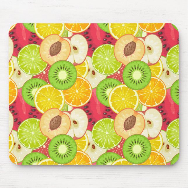 Farbiges Fruchtmuster Mousepad (Vorne)