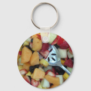 Farbiges Fruchtsortiment Schlüsselanhänger
