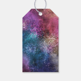 Farbiges Galaxiemuster Geschenkanhänger