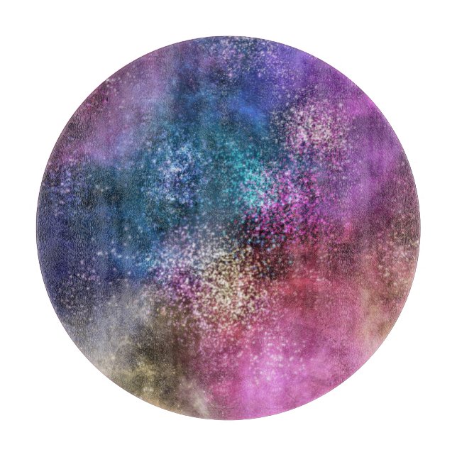 Farbiges Galaxiemuster Schneidebrett (Vorderseite)
