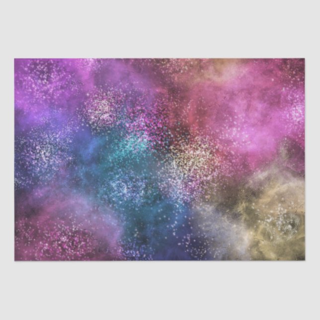 Farbiges Galaxiemuster Seidenpapier (Vorderseite)