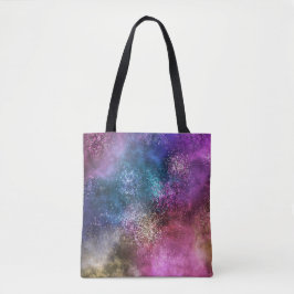 Farbiges Galaxiemuster Tasche
