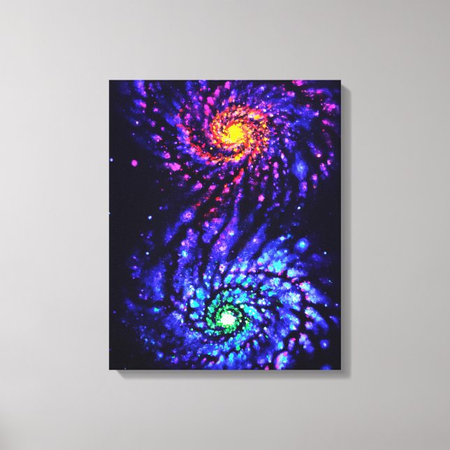 Farbiges Galaxienposter Leinwanddruck (Vorderseite)