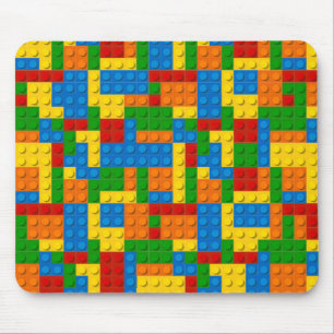 Farbiges Gebäude-Blockmuster Mousepad