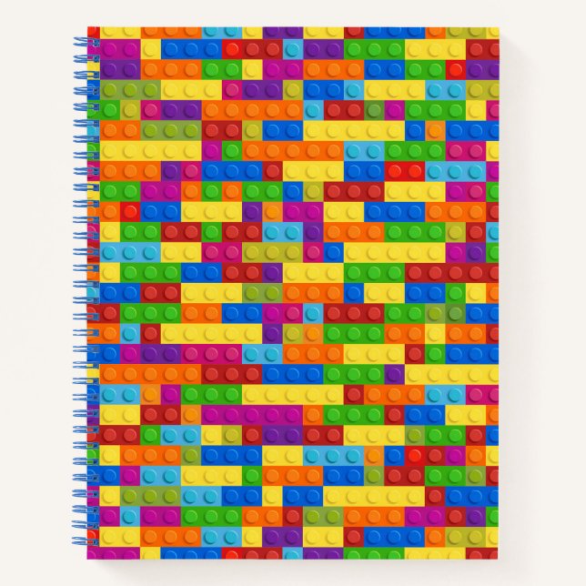 Farbiges Gebäude-Blockmuster Notizbuch (Vorderseite)