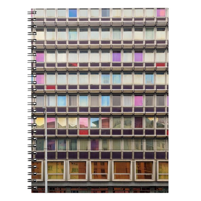 Farbiges Gebäude Notizblock (Vorderseite)