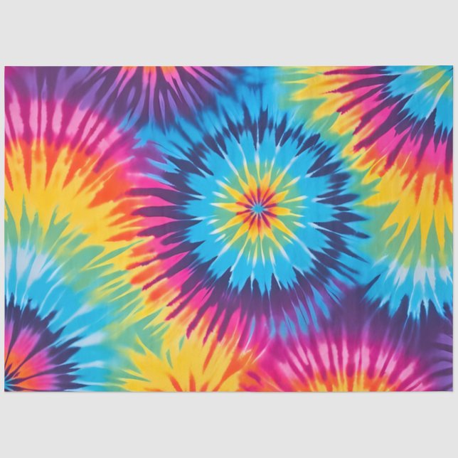 Farbiges Gefärbte Krawatte Art Tissue Paper Seidenpapier (Vorderseite)