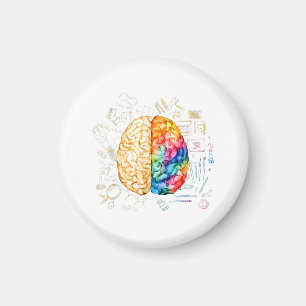 Farbiges Gehirn - Wissenschaft und Kunst - Neurowi Magnet
