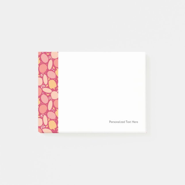 Farbiges Gemüsemuster Post-it Klebezettel (Vorderseite)