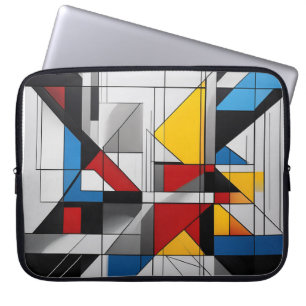 Farbiges Geometriechaos Laptopschutzhülle