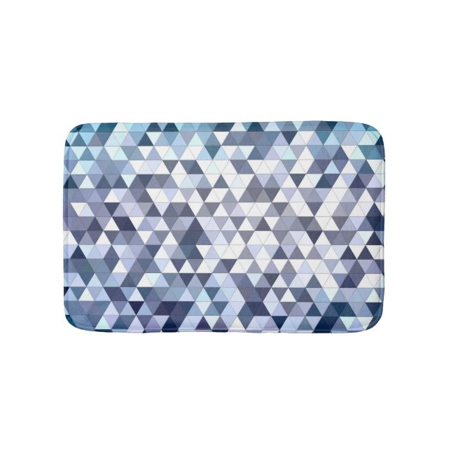 Farbiges geometrisch dreieckiges Mosaik: abstrakte Badematte (Vorderseite)