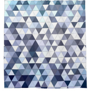 Farbiges geometrisch dreieckiges Mosaik: abstrakte Duschvorhang