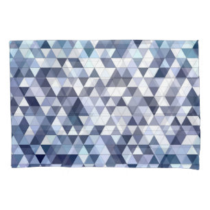Farbiges geometrisch dreieckiges Mosaik: abstrakte Kissenbezug
