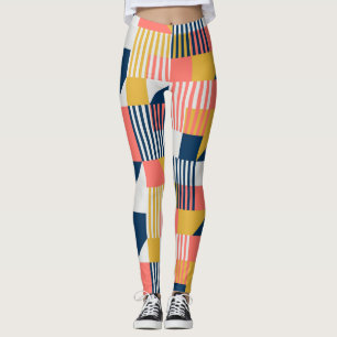 Farbiges geometrisches abstraktes Design Leggings