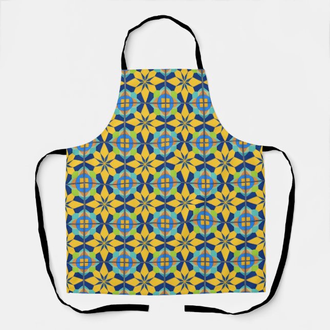 Farbiges geometrisches abstraktes Design Schürze (Vorderseite)