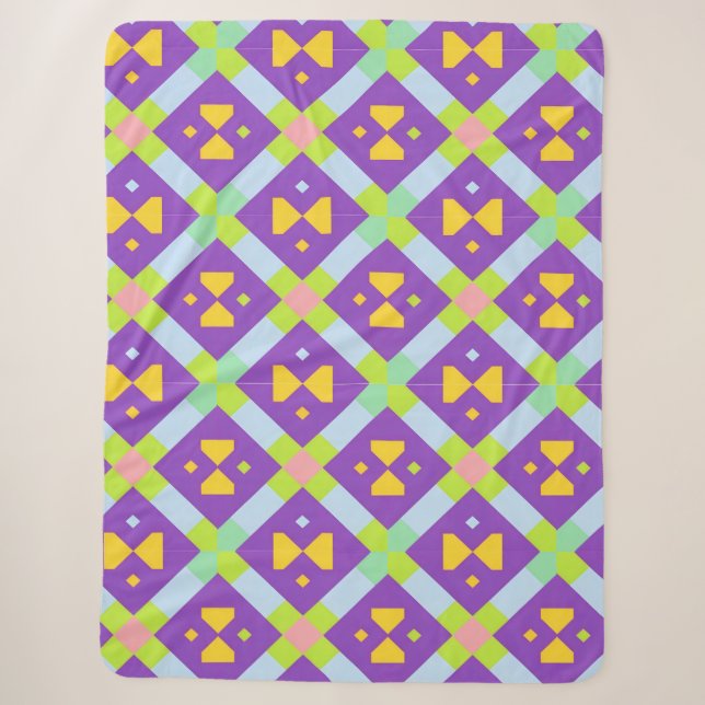 Farbiges geometrisches abstraktes Design Sherpadecke (Vorderseite)