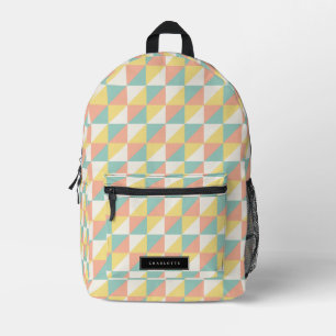 Farbiges geometrisches Abstraktes Dreieck-Muster Bedruckter Rucksack