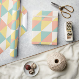 Farbiges geometrisches Abstraktes Dreieck-Muster Geschenkpapier