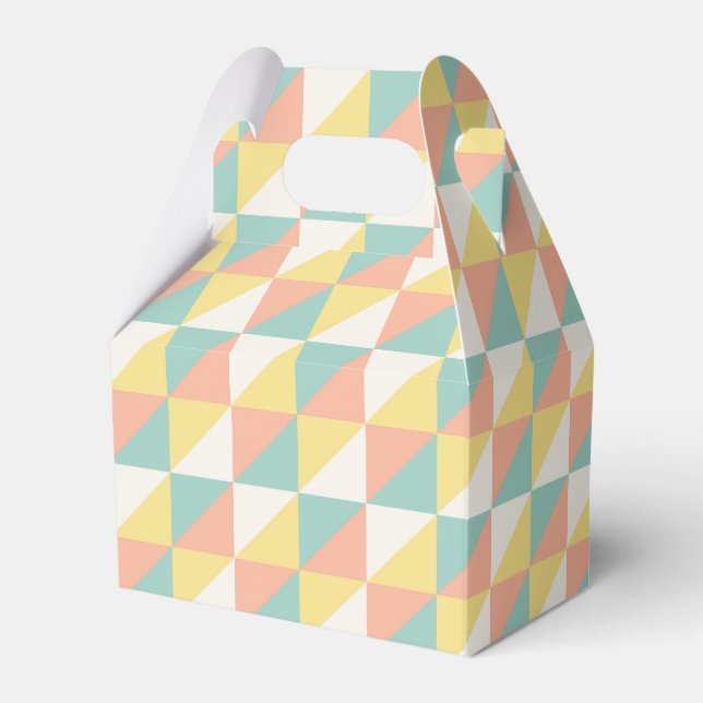 Farbiges geometrisches Abstraktes Dreieck-Muster Geschenkschachtel (Vorderseite)