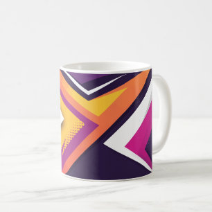 Farbiges geometrisches Bogendesign Kaffeetasse