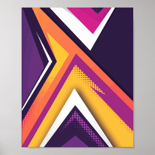 Farbiges geometrisches Bogendesign Poster