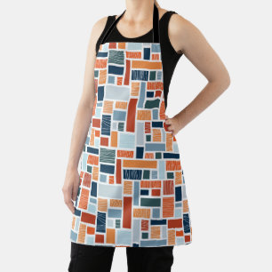 Farbiges geometrisches Design im Stil des Mittelja Schürze