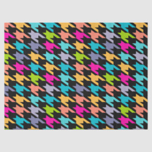 Farbiges geometrisches Hahnentrittmuster Seidenpapier