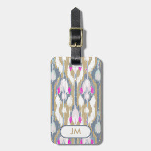 Farbiges geometrisches Ikat-Muster Gepäckanhänger