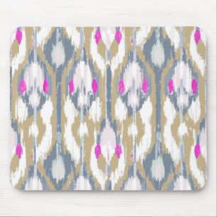 Farbiges geometrisches Ikat-Muster Mousepad