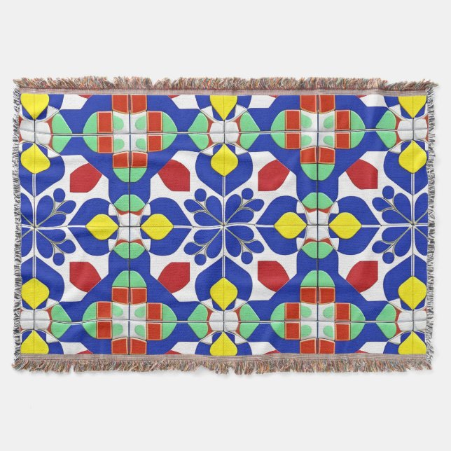 Farbiges geometrisches Inspiriertes Muster Decke (Vorderseite)