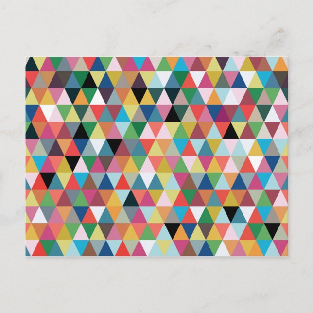 Farbiges geometrisches Kaleidoskop-Muster Postkart Postkarte (Vorderseite)