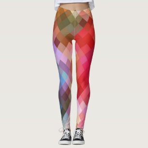 Farbiges geometrisches, modernes Diamantmuster #10 Leggings