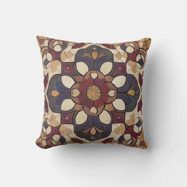 Farbiges geometrisches Mosaikkissen Kissen (Vorderseite)