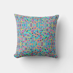 Farbiges geometrisches Mosaikmuster Kissen